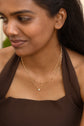 Studded Clover Double Layer Necklace