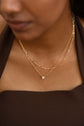 Studded Clover Double Layer Necklace