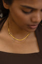 Slim and Flat Snake Double Layer Necklace