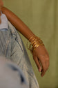 Wavy shiny Bangle ( set of 2 Bangles )  Gold