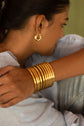 Thick Matt Rounded Circle Bangle