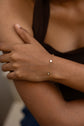 White Stone RectangleStudded Bracelet