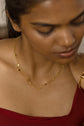 Double Layer Square Ball Necklace