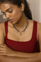 Lapis Beaded Evil Eye Necklace