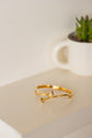Twisted nail Gold  tone bracelet