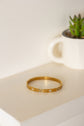 Clover and Stone Flat Bracelet