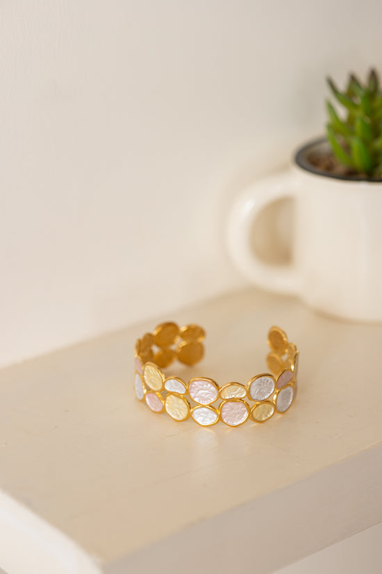 Two Layer Pearl Enamel Bracelet