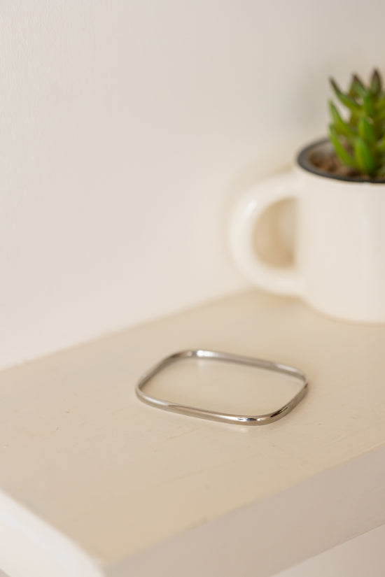 Silver Square Bangle