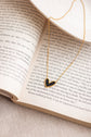 Slightly Slanted Black Enamel Necklace