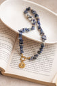 Lapis Beaded Evil Eye Necklace