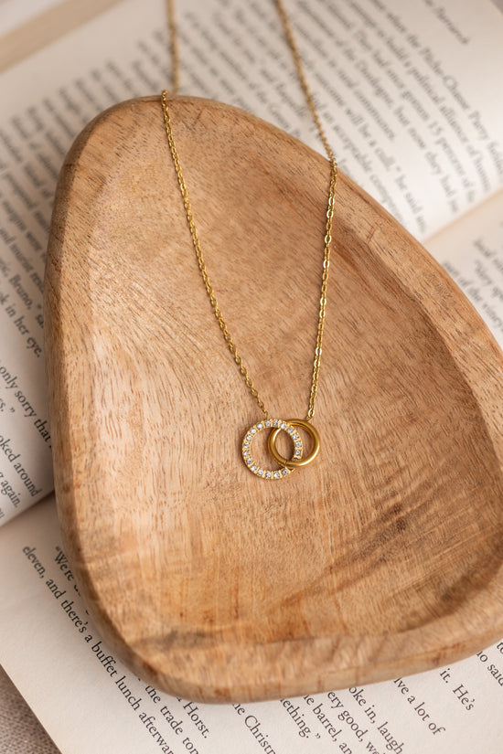 Large 2 Circle interconnected Necklace