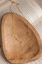 Zircon Studded Row of Rectangle Necklace