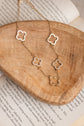 Large Row of Clover Studded Necklace