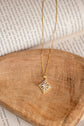 Diamond Outlined Studded Pendant Necklace