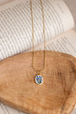 Ceramic Blue Flower Pendant Necklace