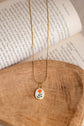 Ceramic Orange Flower Pendant Necklace