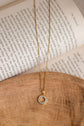 Bar Zirconed Circle Necklace and Earring Set