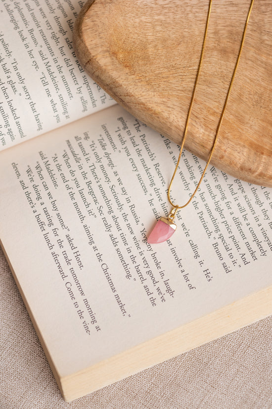 Pink Jade Pendant Necklace