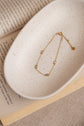 White Stone RectangleStudded Bracelet
