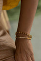 Stone studded Gold Tone Bracelet