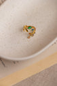Multicolored Stone Leaf Ring