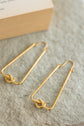 Knotted Triangle Hoop Earring
