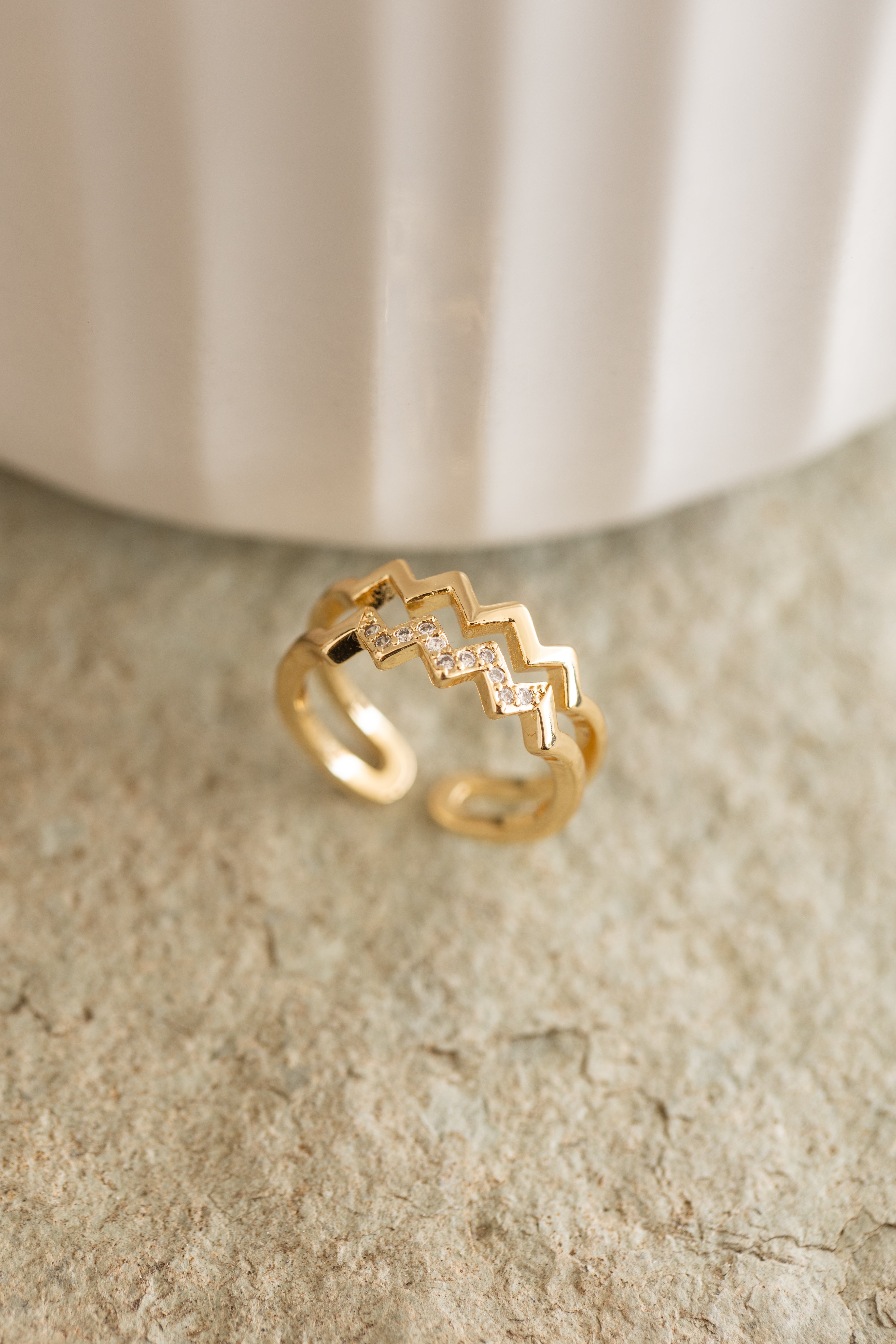 Gold Plated Rose Flower Design Finger Ring