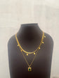Green stone 3 layer necklace
