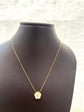 Double sided flower enamel  Necklace