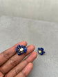 Lapis Flower Earring