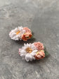 Three flower White and pink hairclip