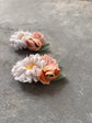 Three flower White and pink hairclip