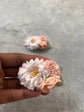 Three flower White and pink hairclip