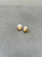 Molten Gold Pearl Dangler  Earring