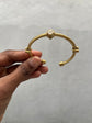 Studded Clover in a Twisted Bracelet