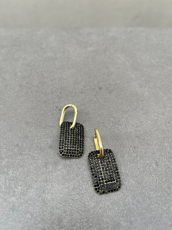 Black Diamond Stones Earring