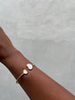 Heart Flexible White and Gold enamel bracelet