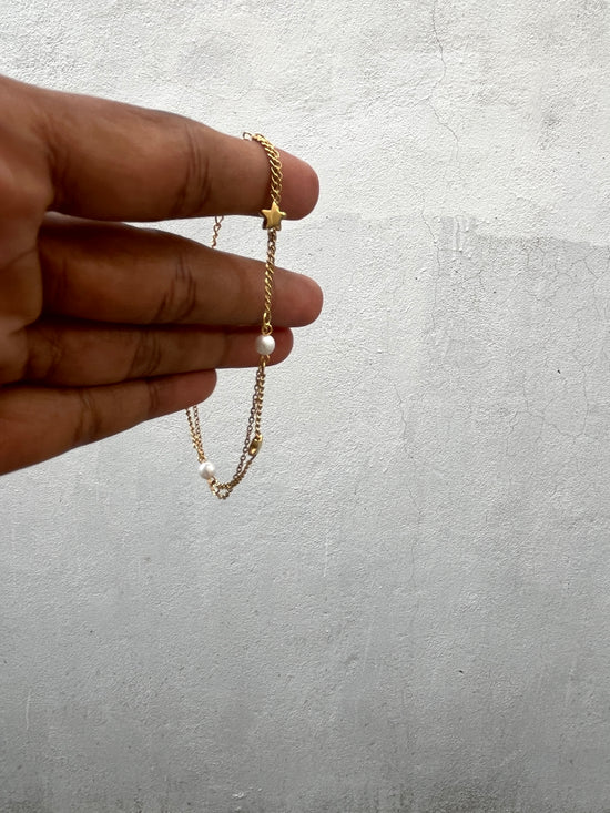 Pearl and Star Bracelet
