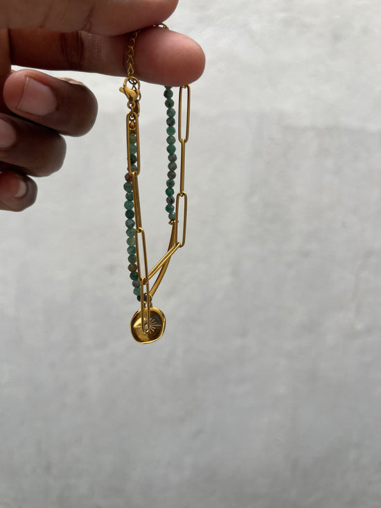 Beaded Evil Eye Teal Bracelet