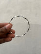 Wavy Bangle Silver tone 2.6 Size