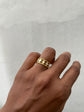 Diamond White Enamel Finger Ring