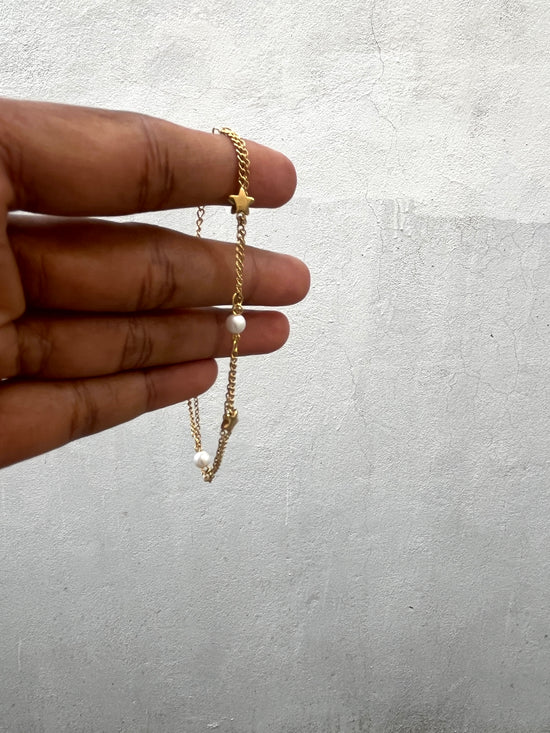 Pearl and Star Bracelet