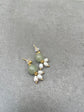 Green Bead and Pearl Earring stud