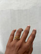 Three layered V Finger Ring