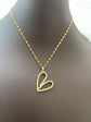 Slanted Heart  Necklace