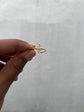 White Stone Petal Finger Ring