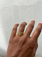 Three layered V Finger Ring