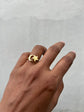 Movable Star and Crescent Finger Ring