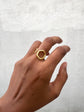 Double Hexagon  Finger Ring - Gold