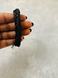 Braided adjustable leather bracelet